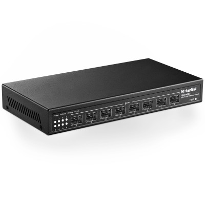 Mokerlink 8 puertos 10gbps SFP +  Conmutadores, compatibles con 1G SFP y 10g SFP +,  Ancho de banda de 160gbps, conmutador Ethernet plug - and - Play sin ventilador sin gestión