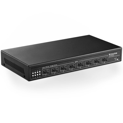 MokerLink 8 porte 10Gbps SFP +  Interruttore gestito, supporto 1G SFP e 10G SFP +,  Interruttore di rete a larghezza di banda 160Gbps