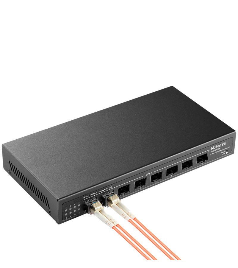 Binardat 8 Port 10 Gigabit SFP Managed Switch, unterstützt 1G SFP und 10G SFP Modul, 160Gbps Binardat 8 Port 10 Gigabit SFP Managed Switch, unterstützt 1G SFP und 10G SFP Modul, 160Gbps