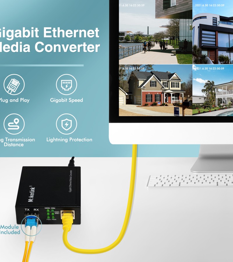Sfp28 To Rj45 MokerLink Gigabit SFP to RJ45 Converter,