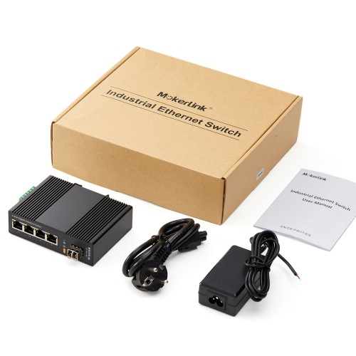 MokerLink Store - MokerLink 5 Port Gigabit Industrial DIN-Rail