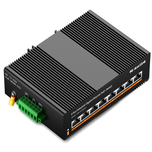 LIE1080A, Switch L2+ Gigabit Ethernet industriel administré - PoE+,  températures extrêmes - INDRy - Black Box
