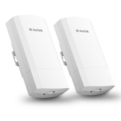 MokerLink WiFi Bridge, Wireless Outdoor CPE for PtP and PtMP Transmission, 2.4GHz 300Mbps 1KM Distance