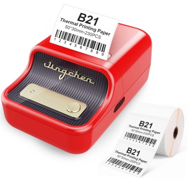 2 inch B21 Bluetooth Label Printer, Compatible iOS & Android, for Home & Office - Red
