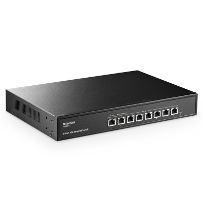 MokerLink 8 Port 10Gbps Etheret Switch, Support 10G/5G/2.5G/1000M/100M Auto-Negotiation, 160Gbps Bandwidth Unmanaged Plug and Play Switch 