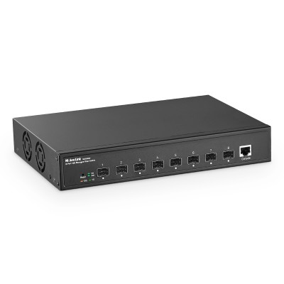 MokerLink 8 Port 10G SFP+ Managed Fiber Switch, 1G/10G SFP Slot, L3 Web/CLI Managed, 160Gbps Bandwidth Desktop|Rackmount Network Switch