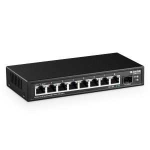 MokerLink 8 Port 2.5Gigabit Ethernet Switch with 10G SFP Slot, 8 x 2.5G Base-T Ports Compatible with 10/100/1000Mbps, Metal Unmanaged Fanless Small Network Switch