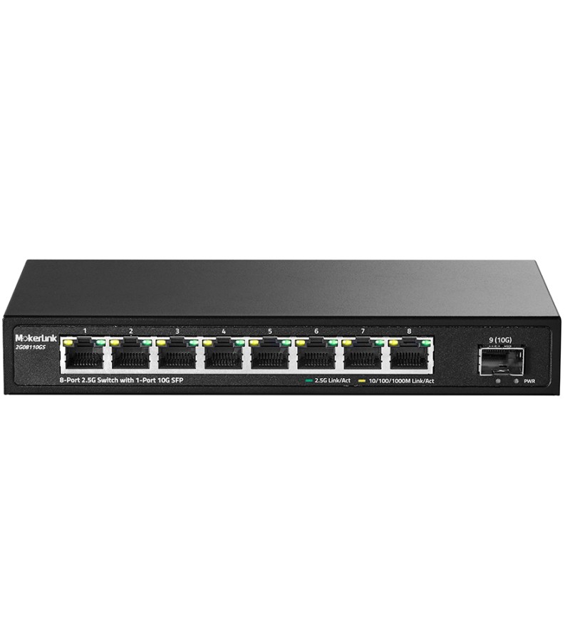 MokerLink Managed Switch met 4 Ports 2.5G met 10G SFP Slot, 4 2.5Gigabit Base-T poorten compatibel met 10/100/1000Mbps, Mini Size Metal Web Managed Fanless Network Switch MokerLink Managed Switch met 4 Ports 2.5G met 10G SFP Slot, 4 2.5Gigabit Base-T poorten compatibel met 10/100/1000Mbps, Mini Size Metal Web Managed Fanless Network Switch