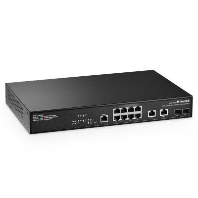 Mokerlink 8 puertos 2.5 Gigabit Management switch, con Puerto Ethernet 2x10g, puerto SFP 2x10g, 1 puerto de consola, gestión web / CLI l3, instalación de conmutadores de red en bastidores