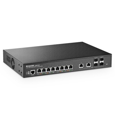 MokerLink 8 Port 2.5 Gigabit Managed Switch, 2x10G Ethernet Ports, 4x10G SFP+ Ports, Web/CLI L3 Managed, Desktop|Rackmount Network Switch 