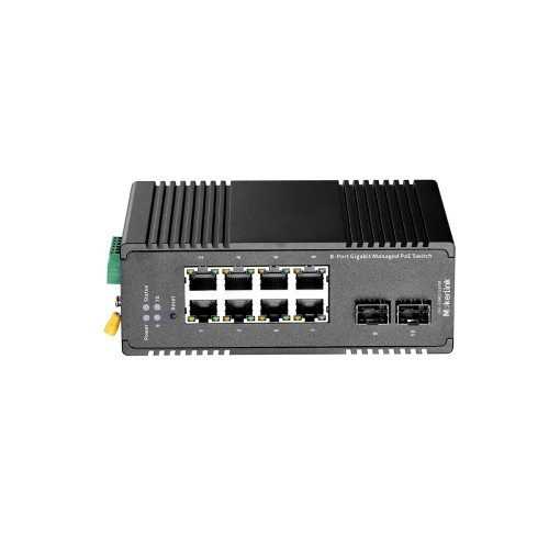 Switch Ethernet Industriale Binardat 8 Porte Gigabit, Montaggio Su Guida DIN, Modello ING08-080GP