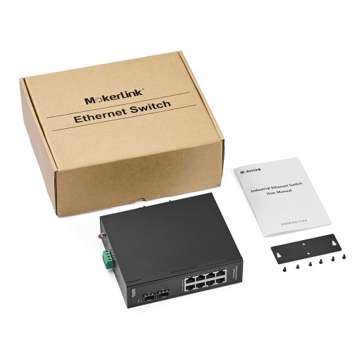 KeepLink Industrial PoE Switch 8-Port 100/1000Mbps Ethernet Gigabit SFP  Managed