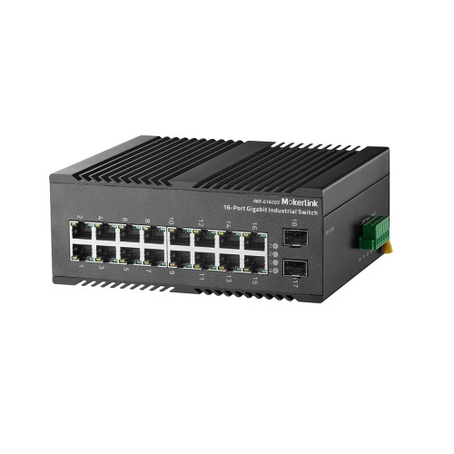 MokerLink Store - MokerLink 16 Port Gigabit Industrial DIN-Rail