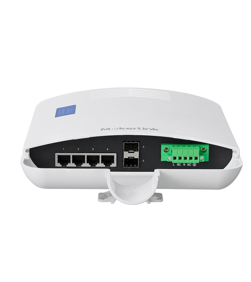 Mokerlink 10 Port PoE Switch, 8 PoE 100 Mbps, 2 Gigabit Uplink, 96W 802.3af-at, Métal, sans Mokerlink 10 Port PoE Switch, 8 PoE 100 Mbps, 2 Gigabit Uplink, 96W 802.3af-at, Métal, sans
