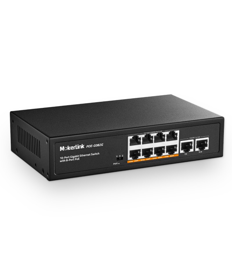 10in Rackswitch MokerLink Store - MokerLink 10 Port Gigabit Ethernet Switch with 8 Port PoE