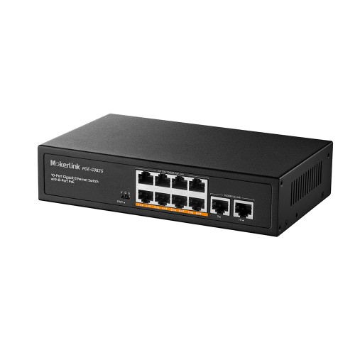 MokerLink Store - MokerLink 10 Port Ethernet Switch with 8-Port PoE