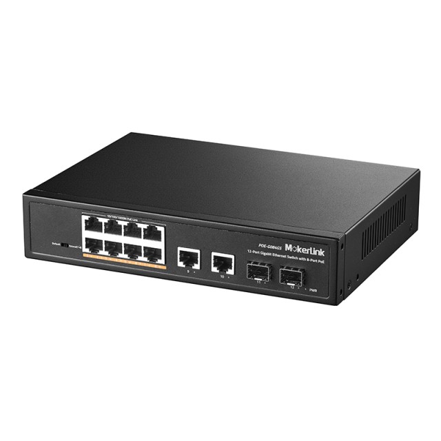 MokerLink Store - MokerLink 12 Port Gigabit Ethernet Switch with 8 Port PoE
