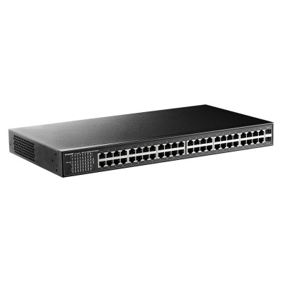 MokerLink 48 Port PoE Gigabit Switch, 2 Gigabit SFP, IEEE802.3af/at/bt 400W, Metall Rackmount Unmanaged Plug and Play Ethernet Switch
