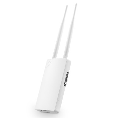 Mokerlink outdoor WiFi ap, 2.4GHz 300mbps punto de acceso, con antena 2 * 5dbi, fuente de alimentación Poe de 24v, ip65 a prueba de viento y lluvia, 2 puertos Ethernet