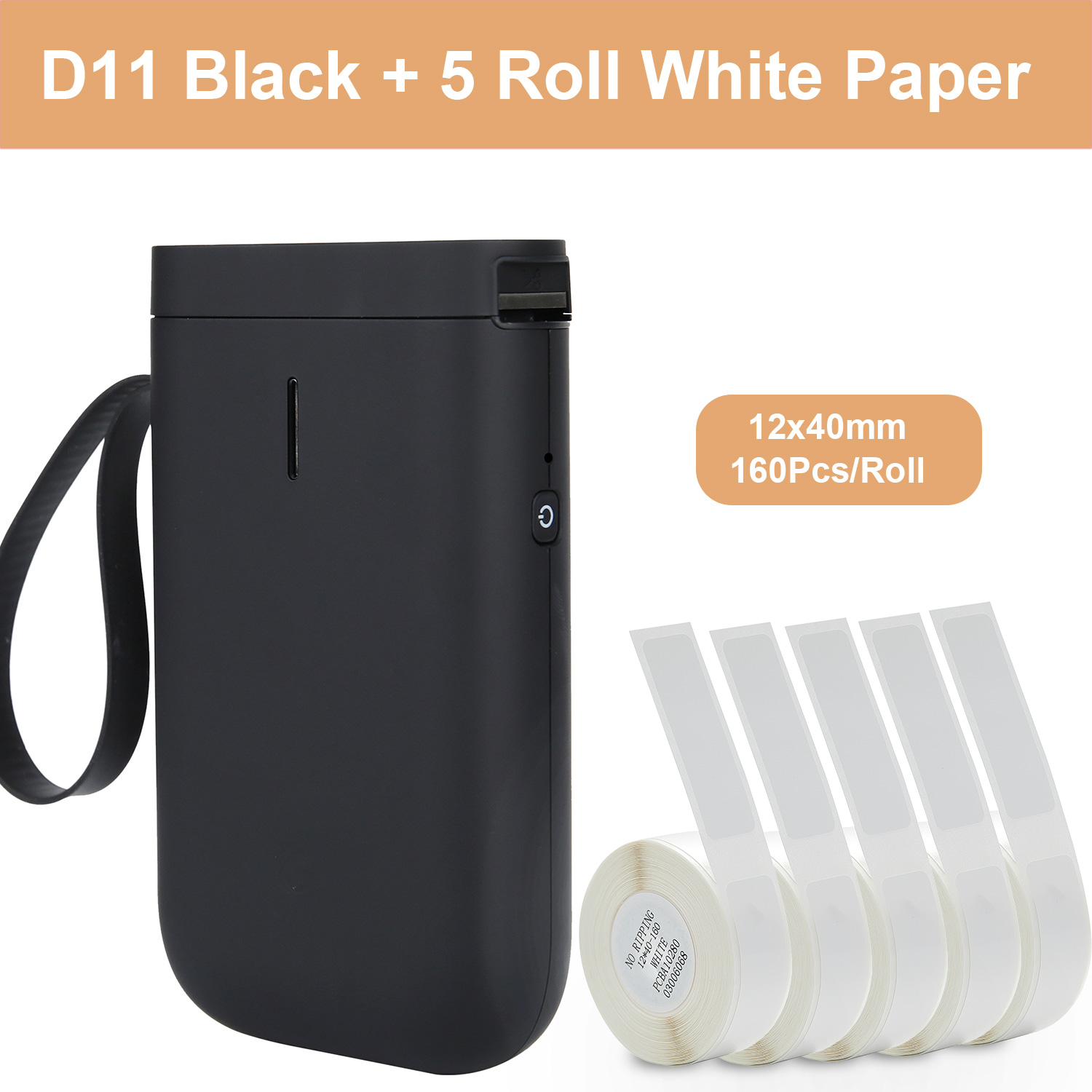 1/2 inch D11 Label Printer, Compatible iOS&Android, for Home&Office