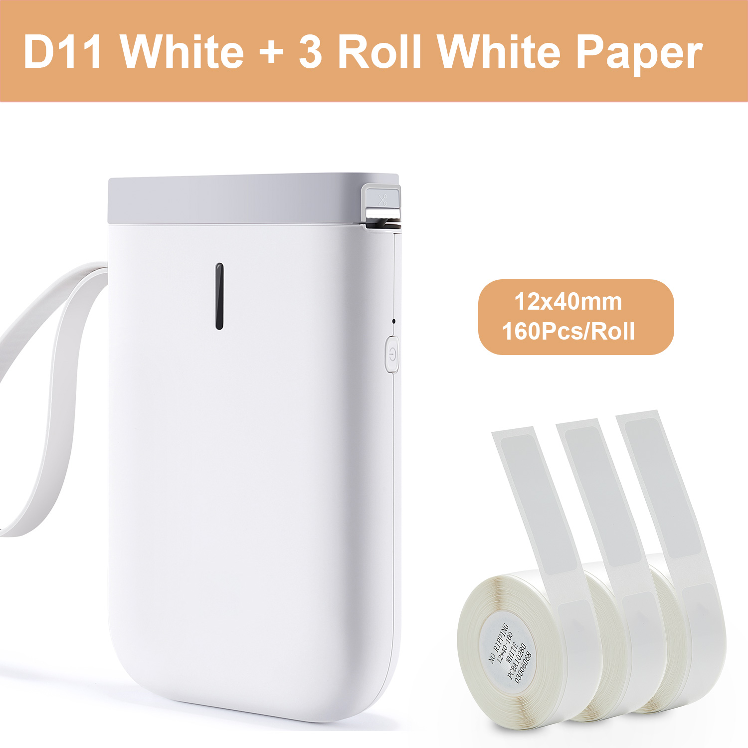 1/2 inch D11 Label Printer, Compatible iOS&Android, for Home&Office
