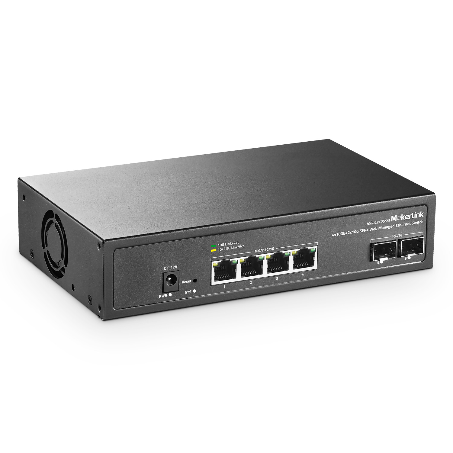 MokerLink Store - 4-Port 2.5G and 2-Port 10G Web Managed Ethernet Switch