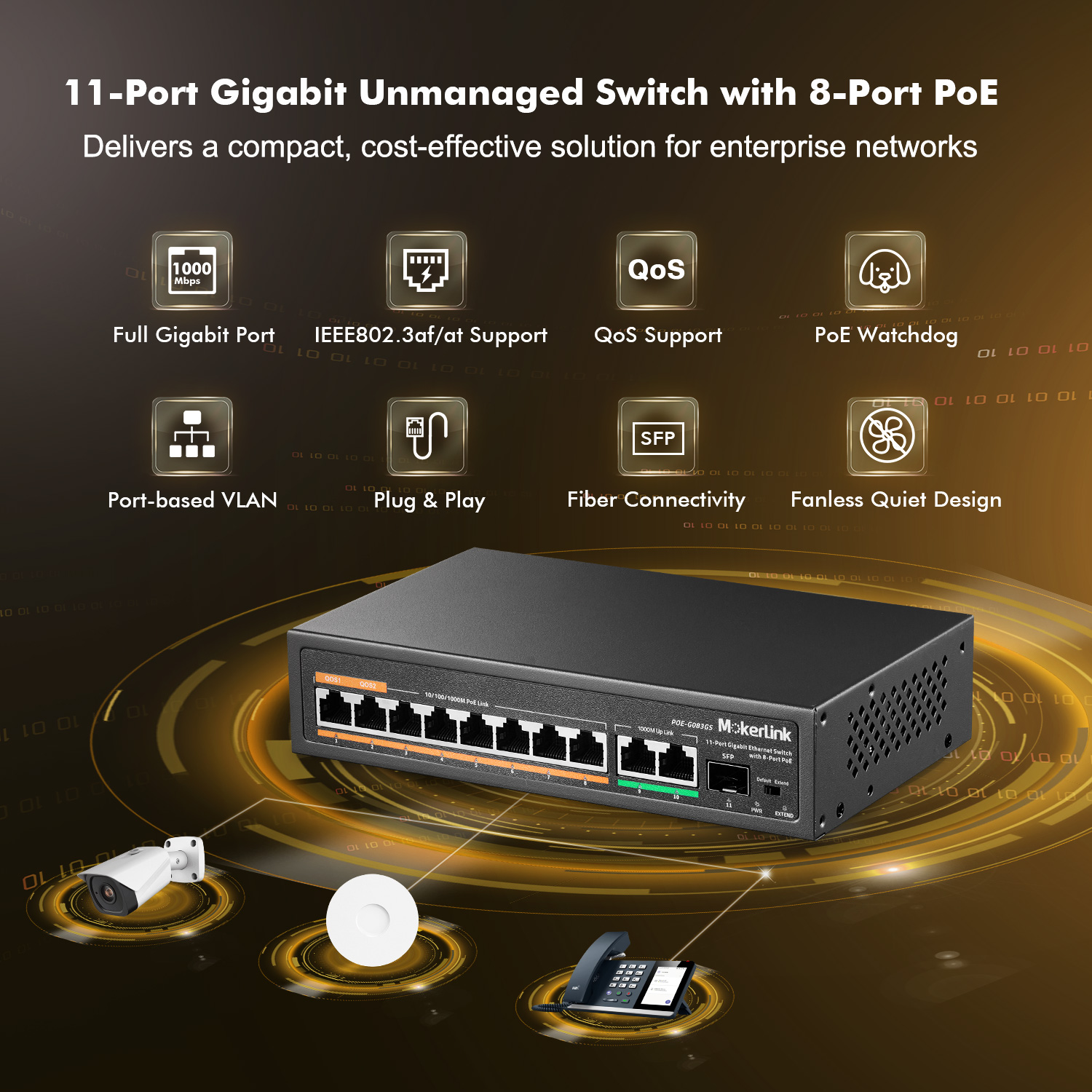 Switch 16-Port10/100/1000Mbps Gigabit(metal)